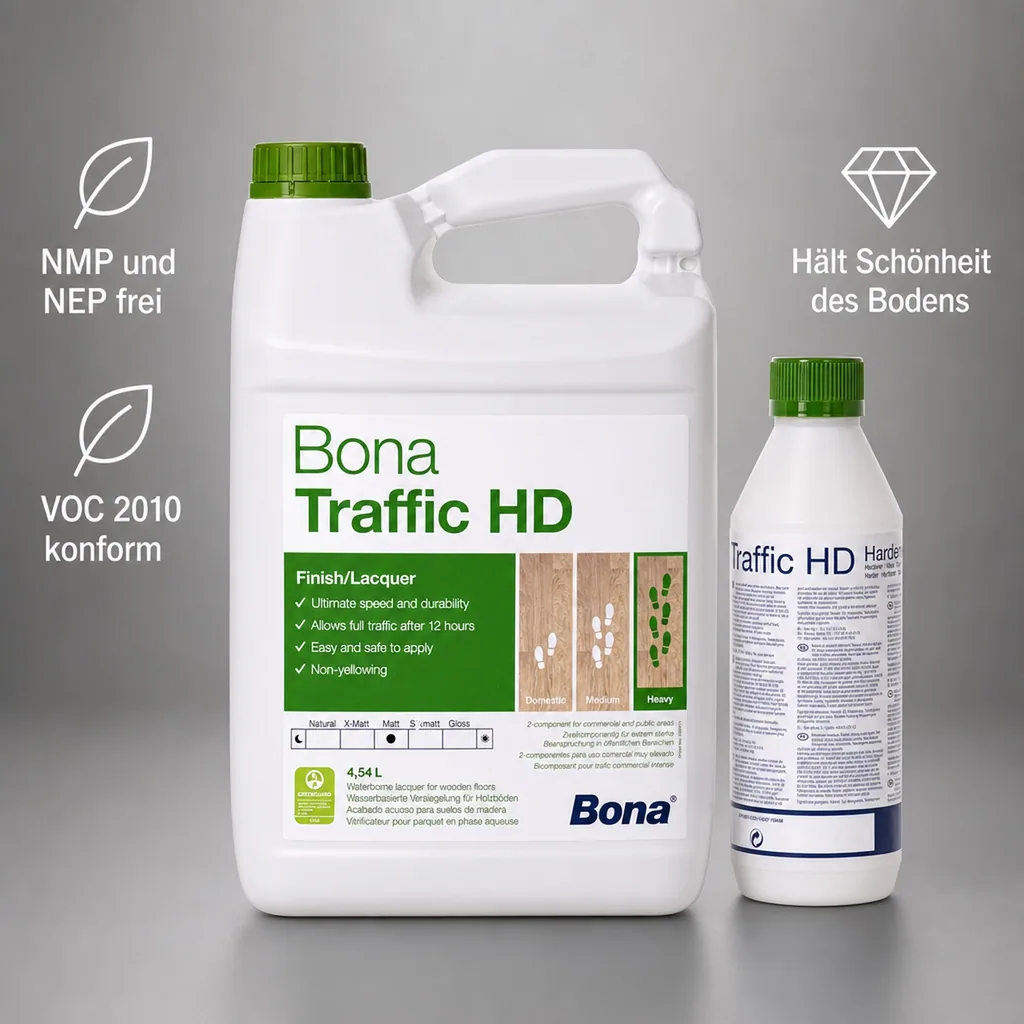 BONA TRAFFIC HD matt 2K 4,95 Liter 4,5 L + 0,45 HD Härter