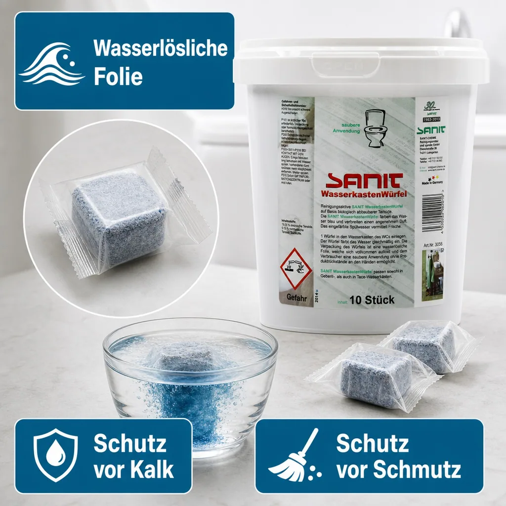 SANIT Wasserkastenwürfel 10 Stck. für Geberit, TECE usw.