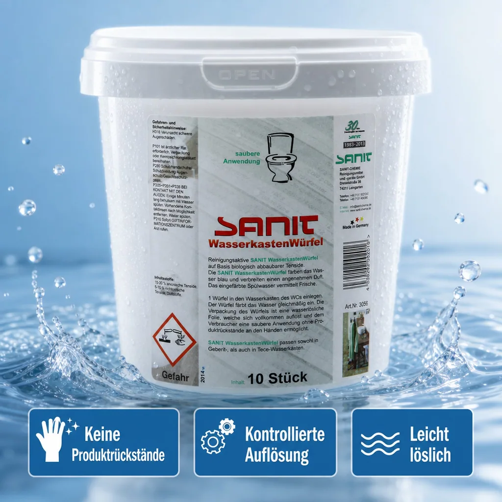 SANIT Wasserkastenwürfel 10 Stck. für Geberit, TECE usw.
