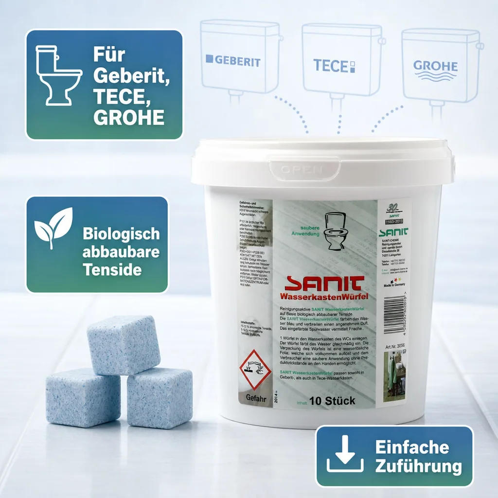 SANIT Wasserkastenwürfel 10 Stck. für Geberit, TECE usw.