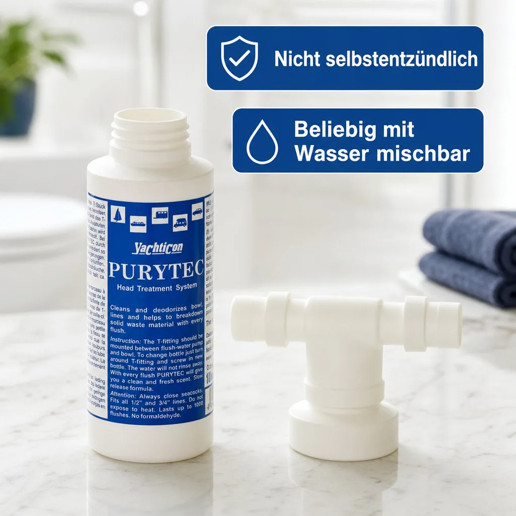 YACHTICON Purytec SET T-Stück + 100 ml Flasche