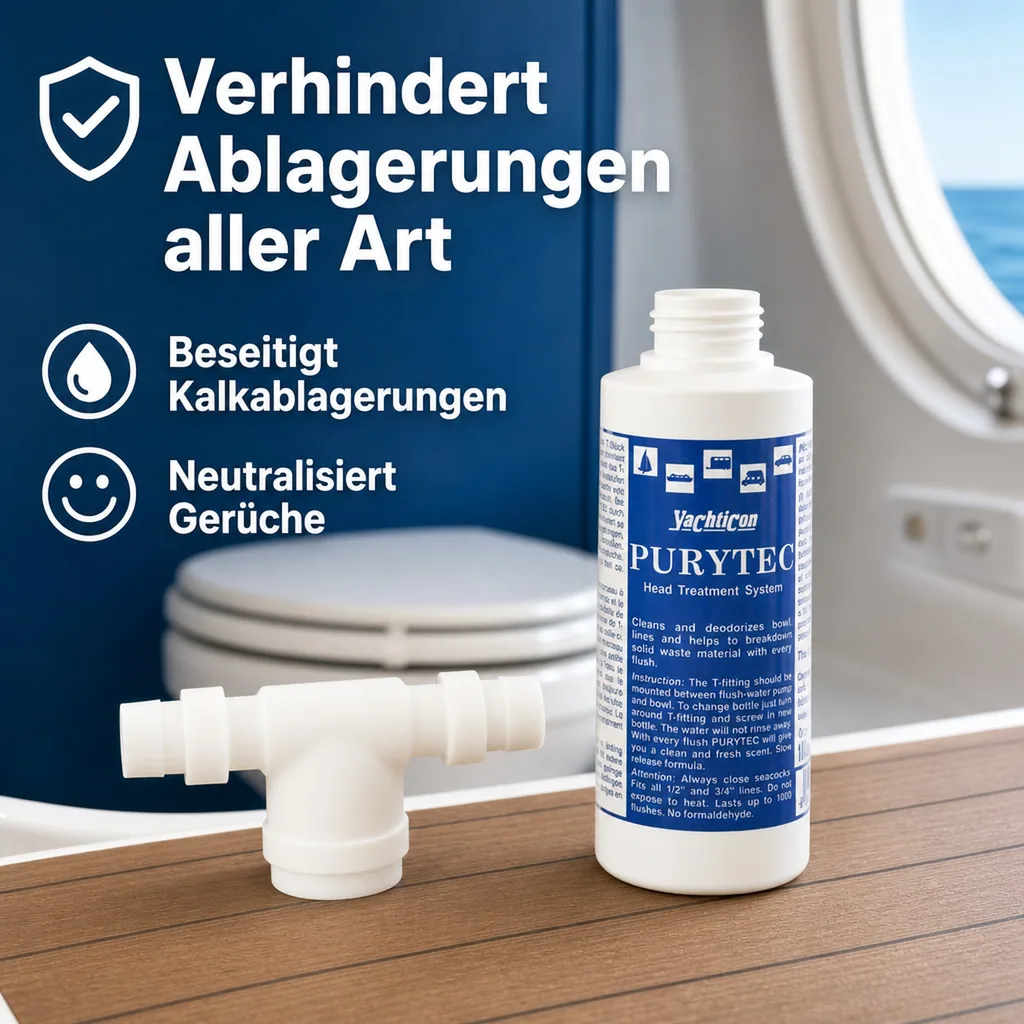 YACHTICON Purytec SET T-Stück + 100 ml Flasche