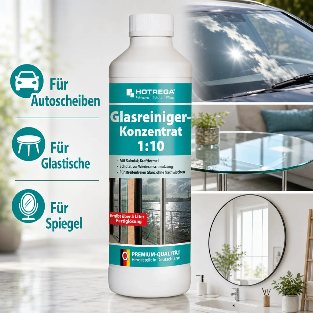 HOTREGA Glasreiniger Konzentrat 1:10 - 500 ml