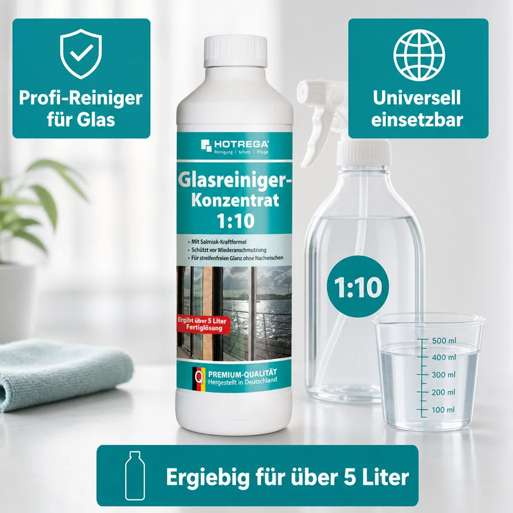 HOTREGA Glasreiniger Konzentrat 1:10 - 500 ml