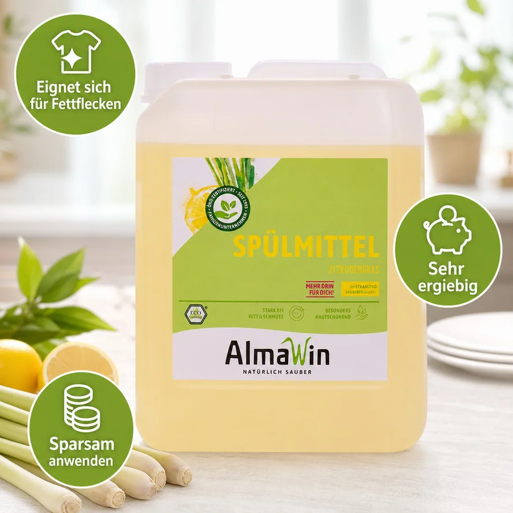 ALMAWIN Spülmittel Zitronengras 5 Liter