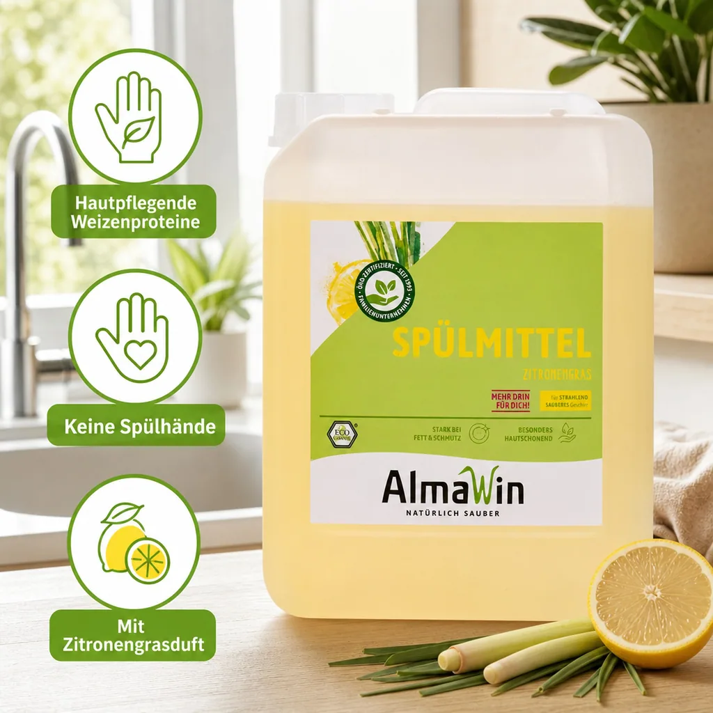 ALMAWIN Spülmittel Zitronengras 5 Liter