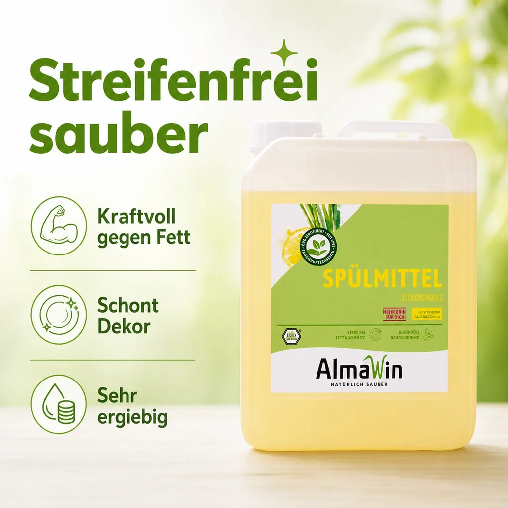 ALMAWIN Spülmittel Zitronengras 5 Liter