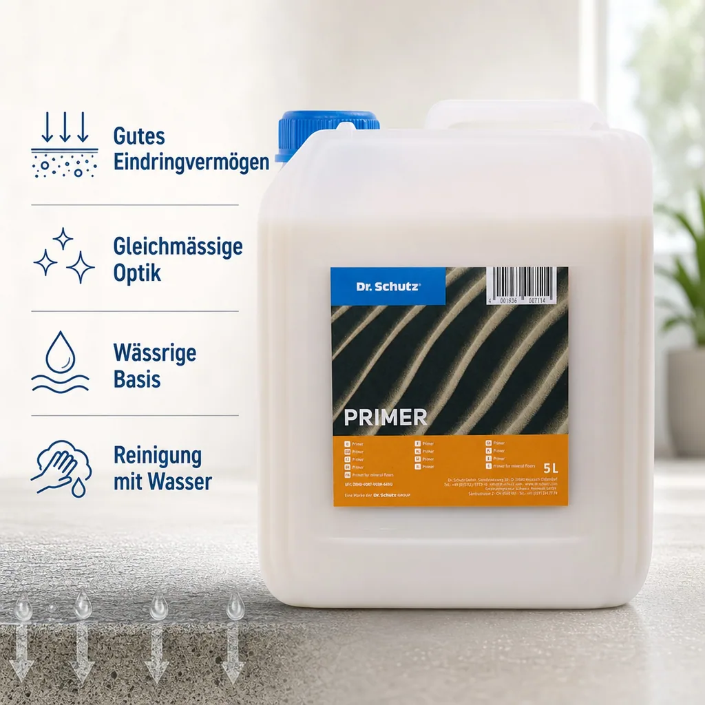 DR. SCHUTZ Primer 5 Liter für ca. 60-80m² für Sichtspachtelböden