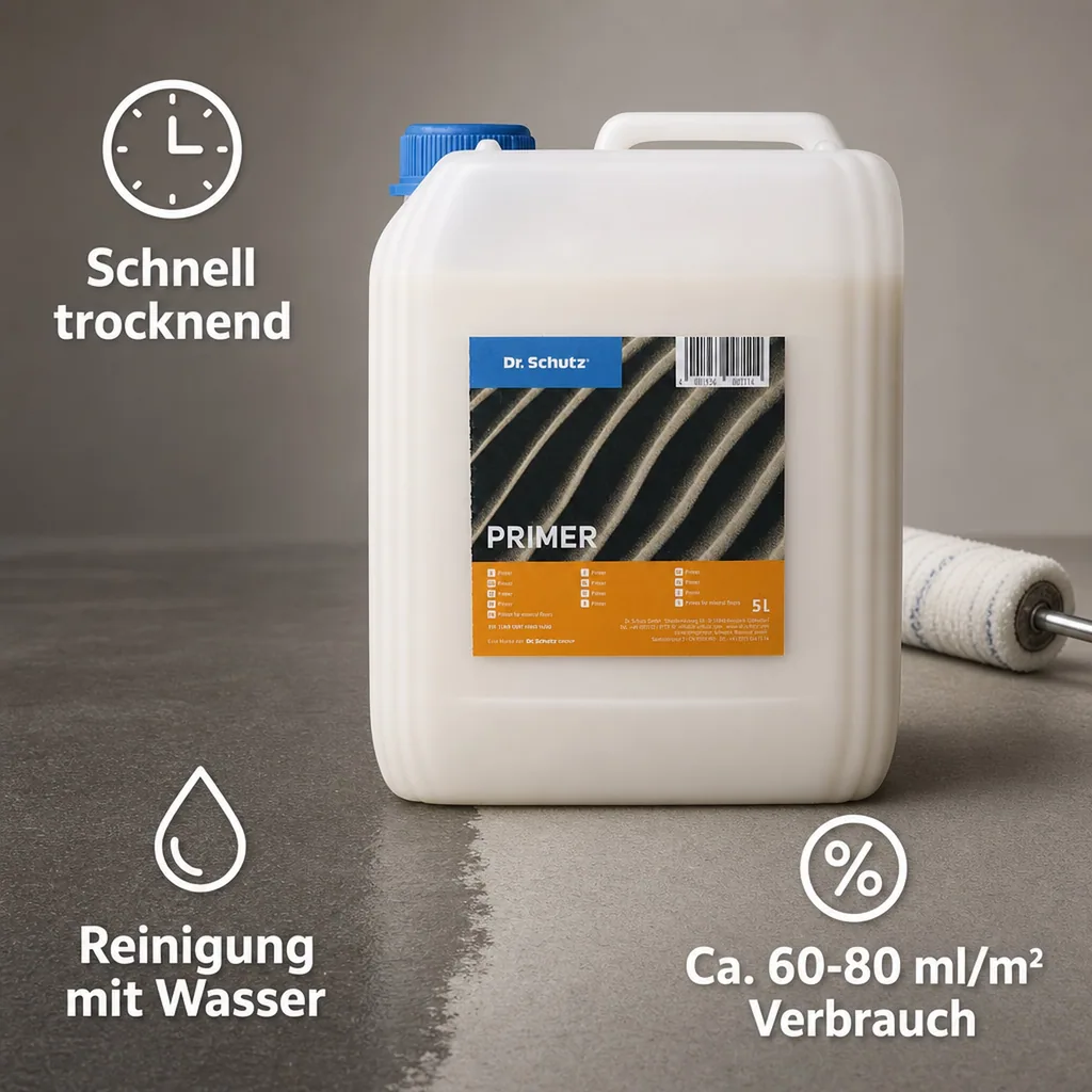 DR. SCHUTZ Primer 5 Liter für ca. 60-80m² für Sichtspachtelböden
