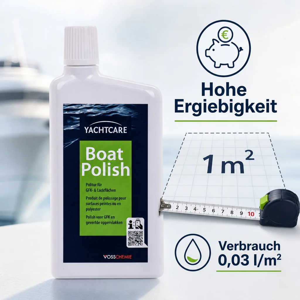 YACHTCARE Boat Polish 500ml Politur für GfK & Lackflächen