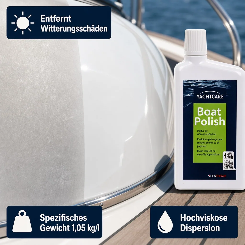 YACHTCARE Boat Polish 500ml Politur für GfK & Lackflächen