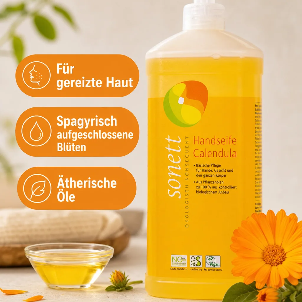 SONETT Handseife Calendula 1 Liter Nachfüllflasche