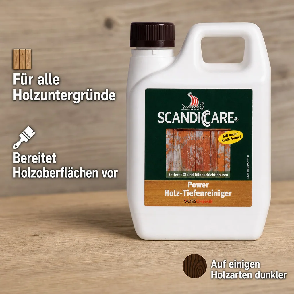 SC SCANDICCARE Power Holz Tiefenreiniger 1 Liter