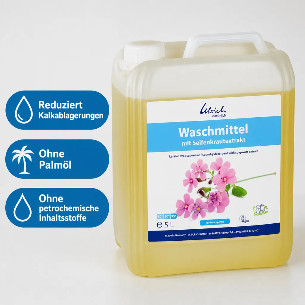 ULRICH natürlich Waschmittel mit Seifenkrautextrakt 5 Liter flüssig
