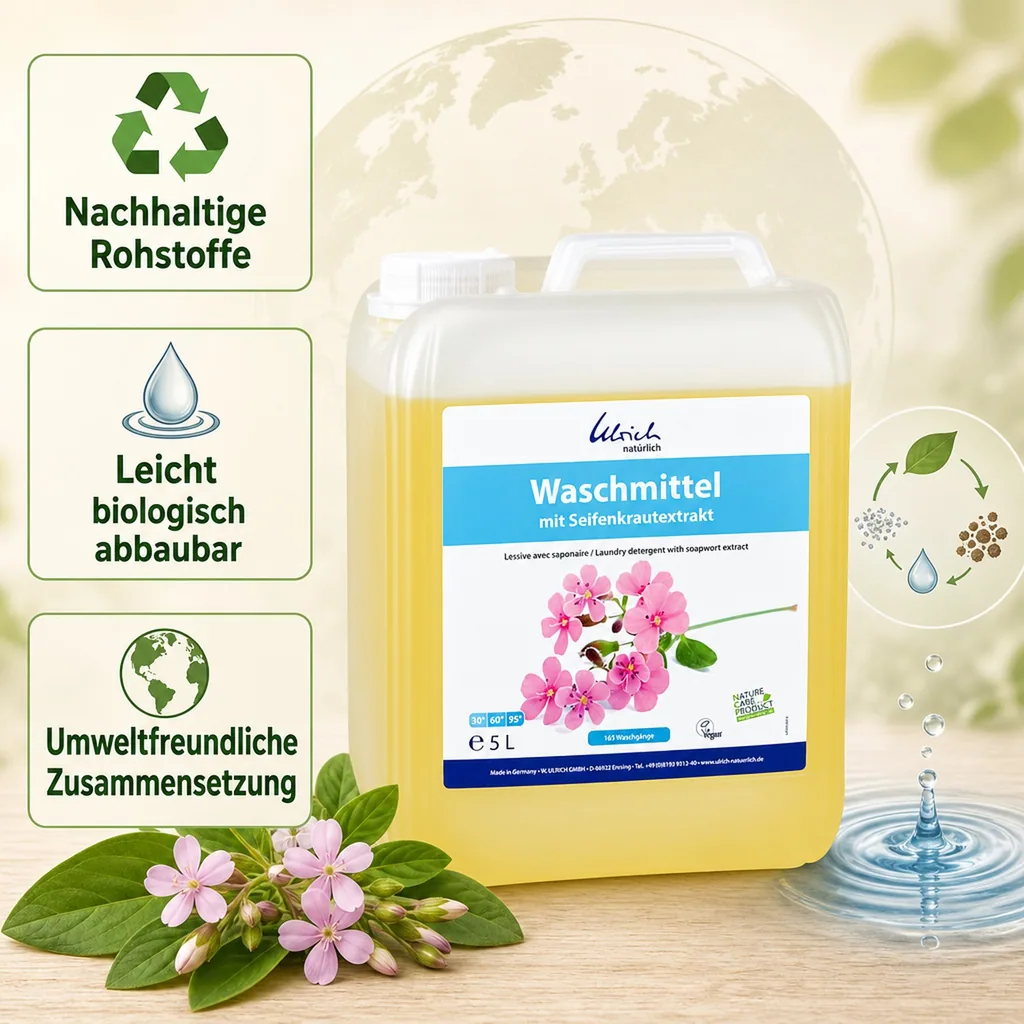 ULRICH natürlich Waschmittel mit Seifenkrautextrakt 5 Liter flüssig