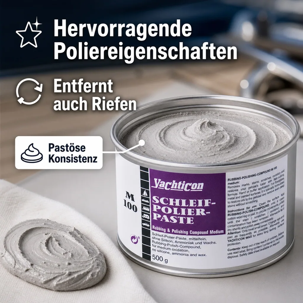 YACHTICON Schleif- und Polierpaste 500 g - medium M100