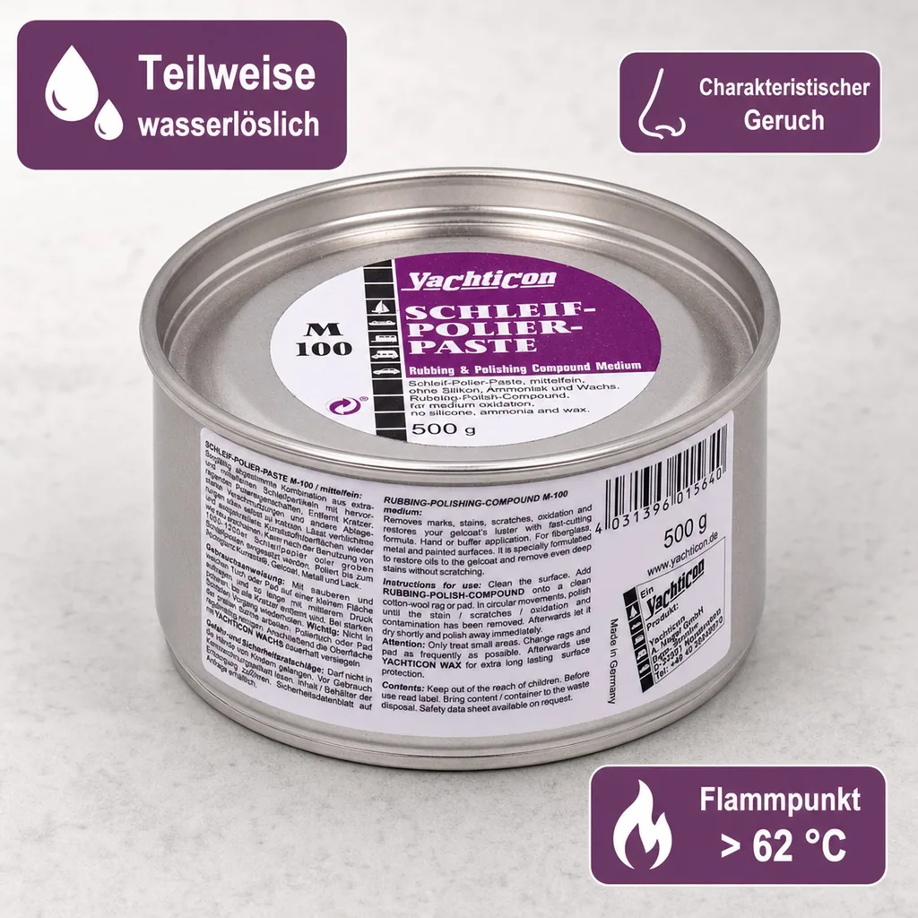 YACHTICON Schleif- und Polierpaste 500 g - medium M100