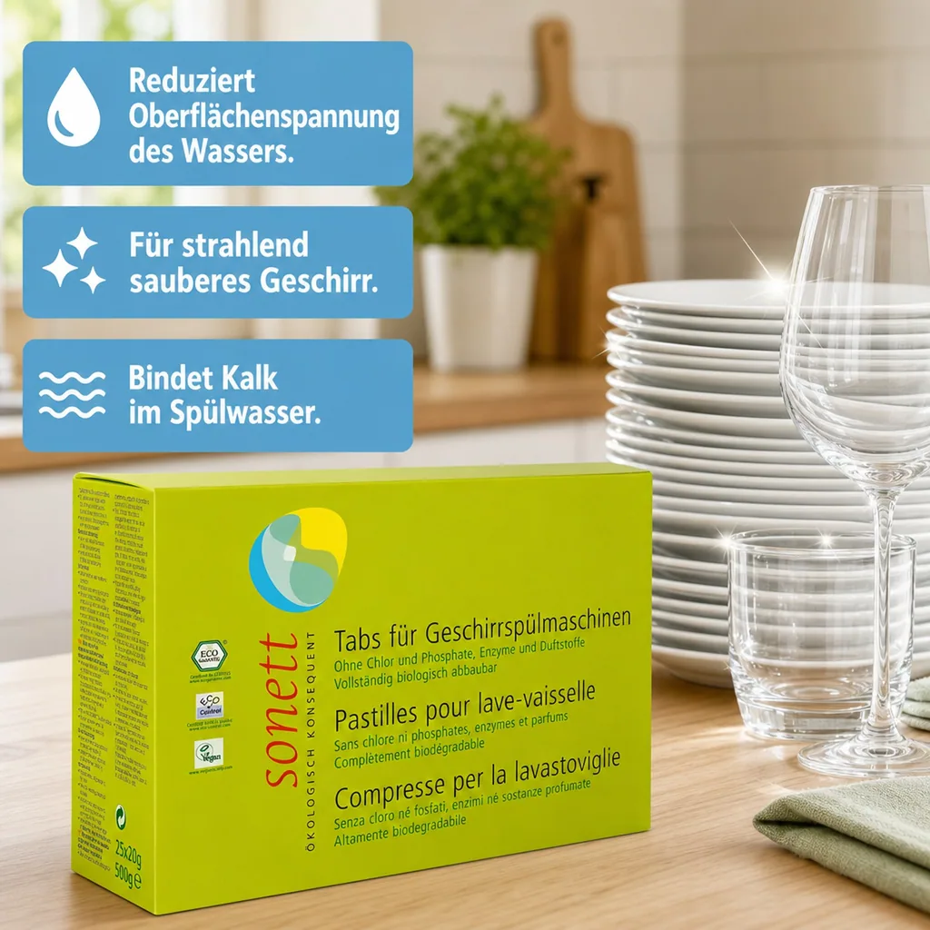 SONETT Geschirrspülmittel Tabs 25 x 20g = 500 g Spülmaschinentabs