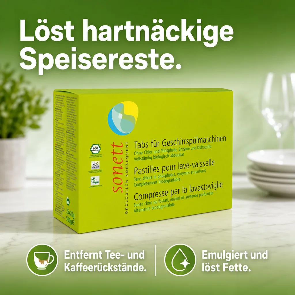 SONETT Geschirrspülmittel Tabs 25 x 20g = 500 g Spülmaschinentabs