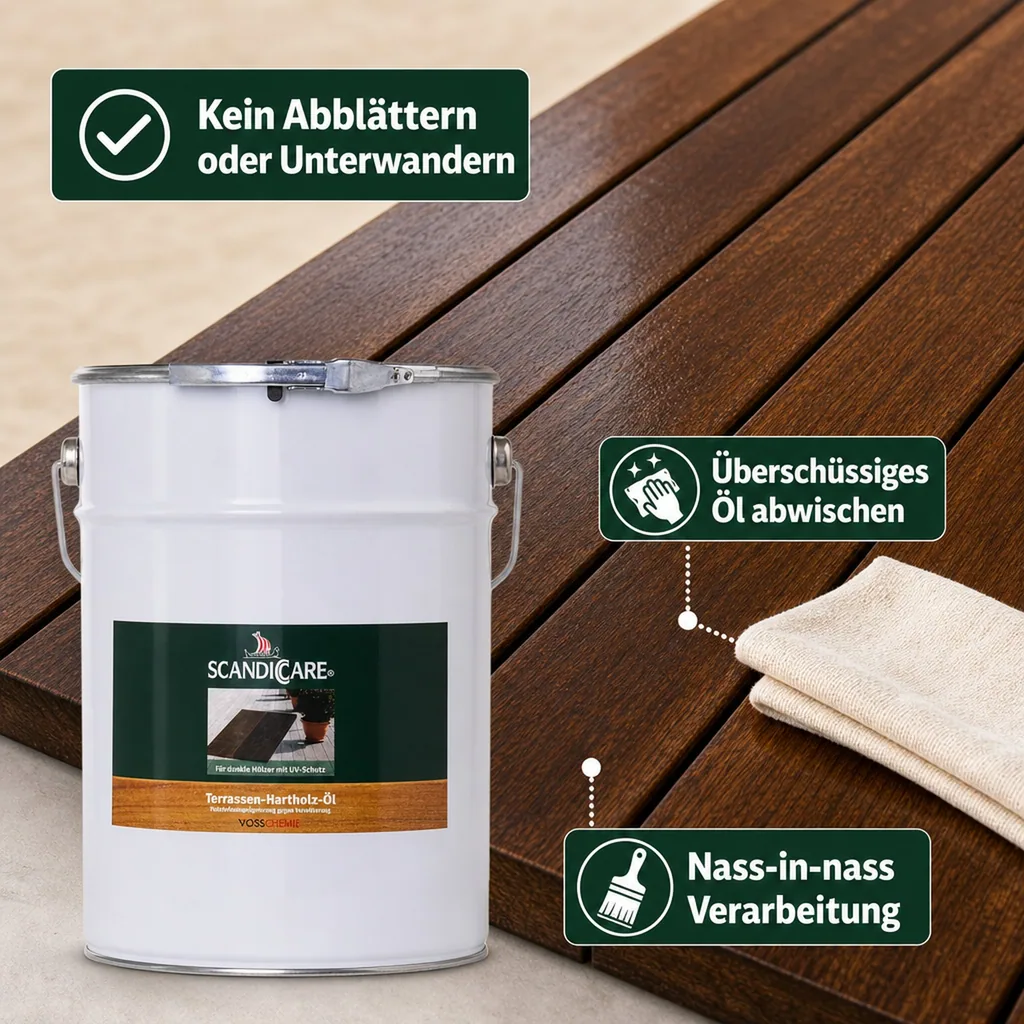 SC SCANDICCARE Terrassen Hartholz Öl 10 Liter