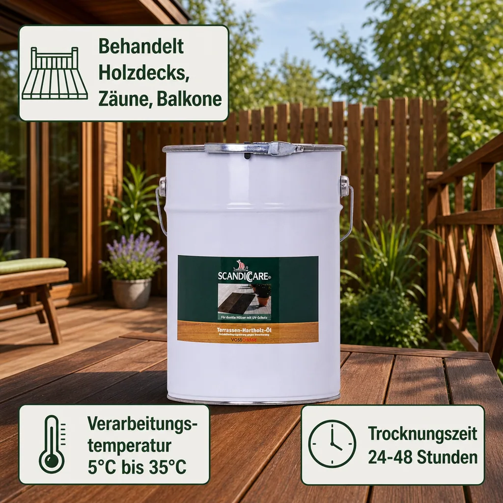SC SCANDICCARE Terrassen Hartholz Öl 10 Liter