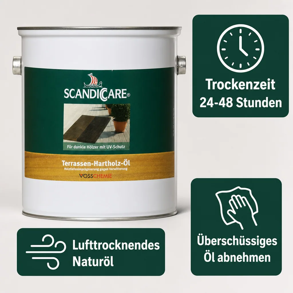 SC SCANDICCARE Terrassen Hartholz Öl 3 Liter