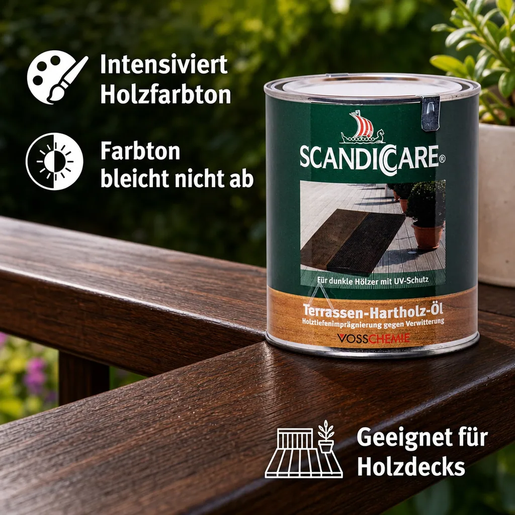 SC SCANDICCARE Terrassen Hartholz Öl 1 Liter