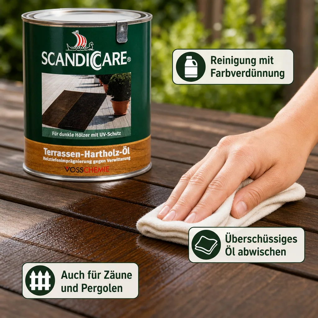 SC SCANDICCARE Terrassen Hartholz Öl 1 Liter