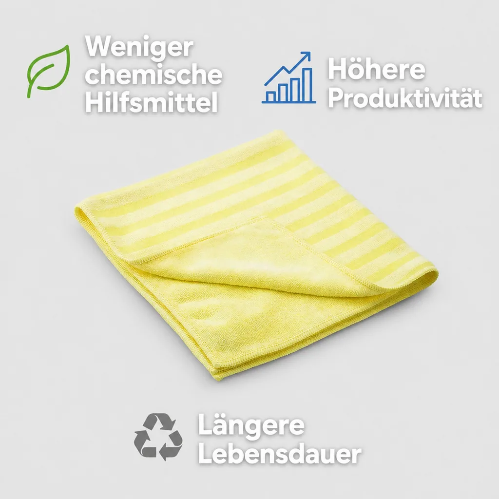 MEGA Clean Borstentuch 40 x 40cm gelb 10 Stück Packung