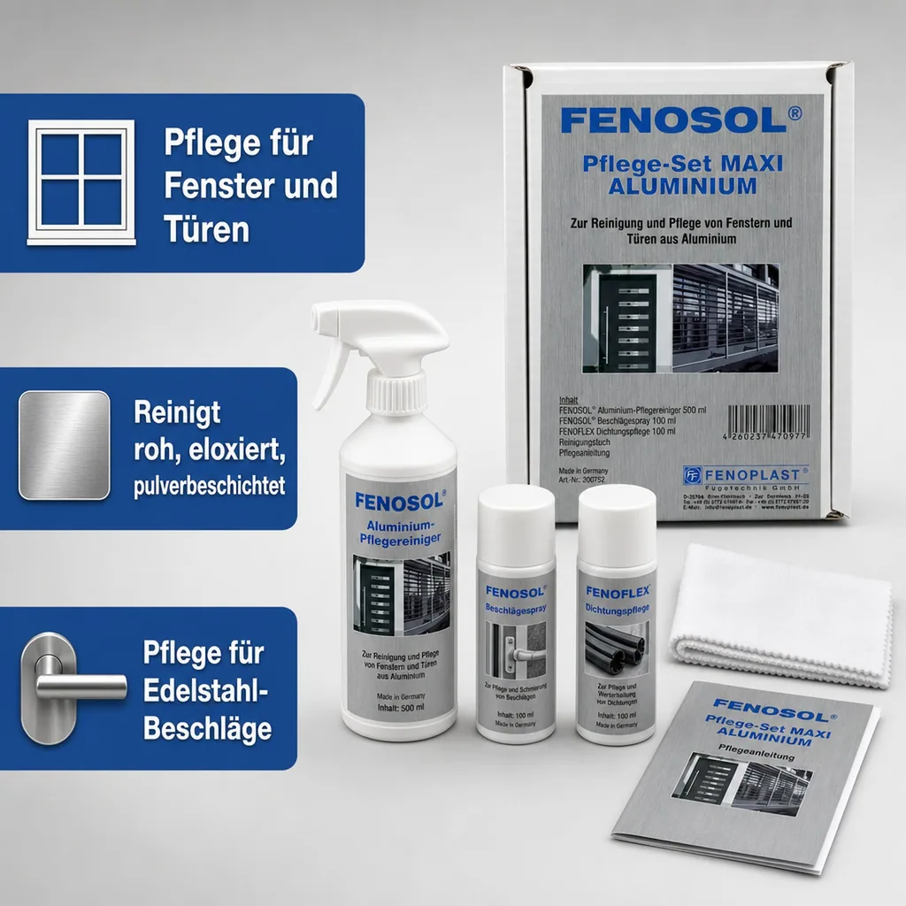 FENOPLAST Fenosol Pflege-Set Aluminium MAXI
