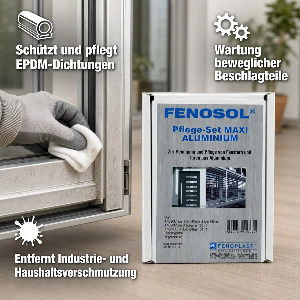 FENOPLAST Fenosol Pflege-Set Aluminium MAXI