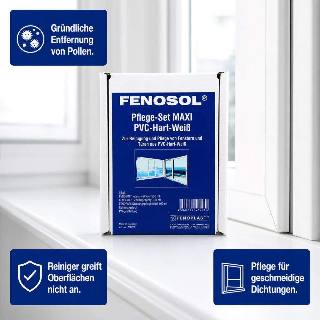 FENOPLAST Fenosol Pflege-Set PVC-Hart-weiß MAXI