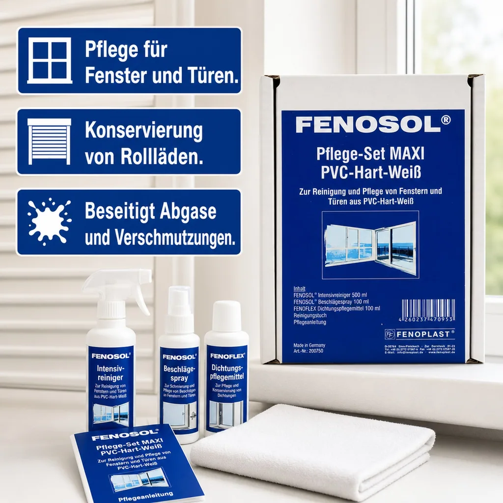 FENOPLAST Fenosol Pflege-Set PVC-Hart-weiß MAXI