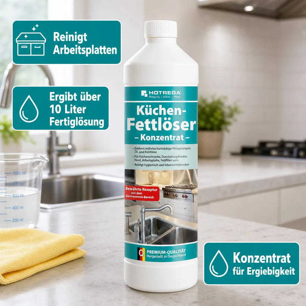 HOTREGA Küchen Fettlöser 1 Liter Flasche Konzentrat