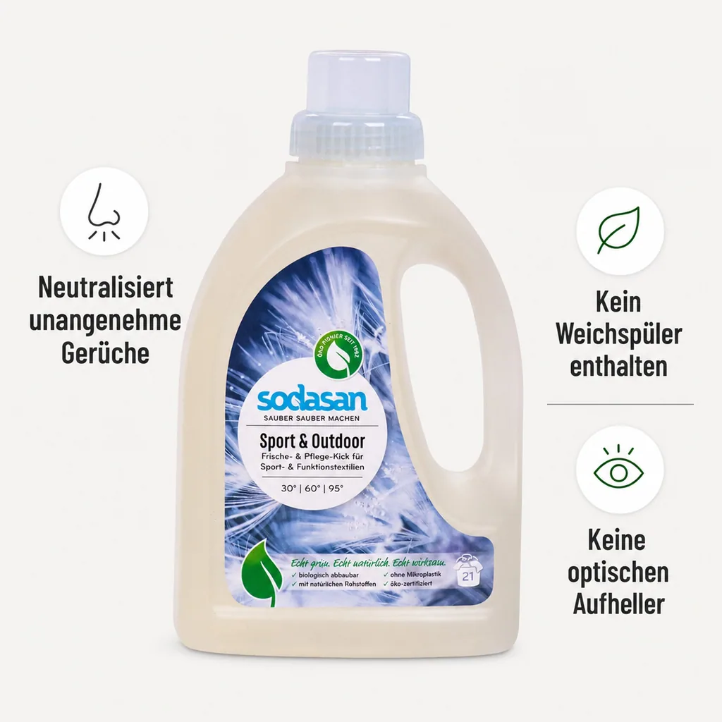 SODASAN Sport & Outdoor 750 ml Flüssigwaschmittel