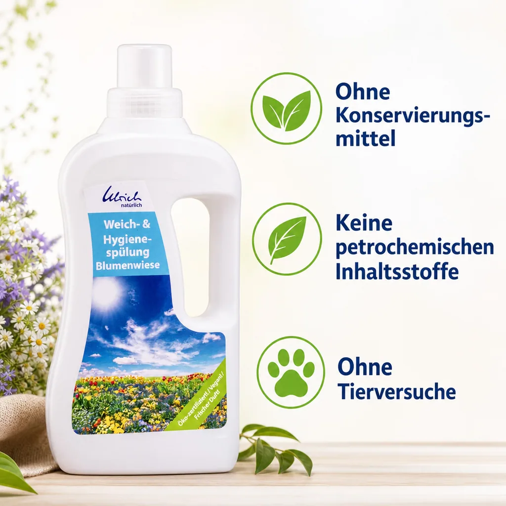 ULRICH natürlich Weich und Hygienespülung 1 Liter Blumenwiese