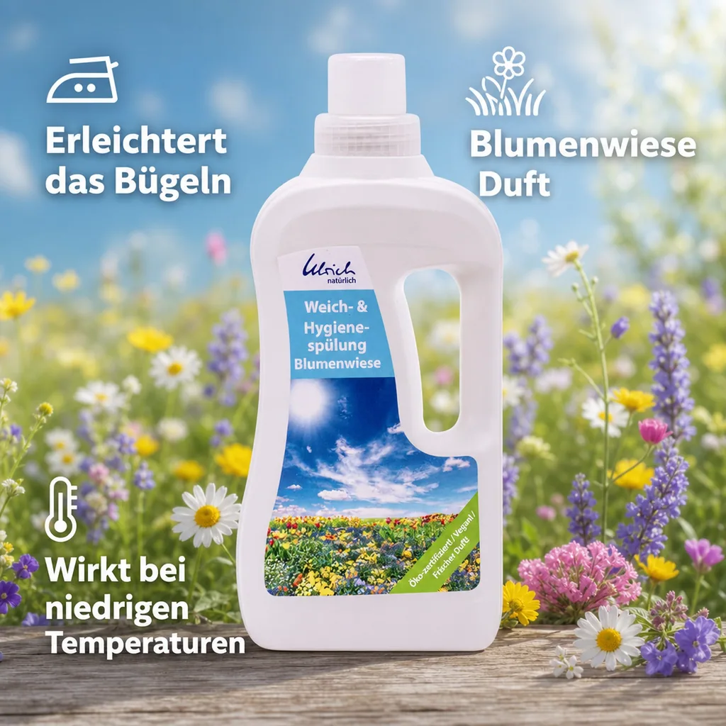 ULRICH natürlich Weich und Hygienespülung 1 Liter Blumenwiese