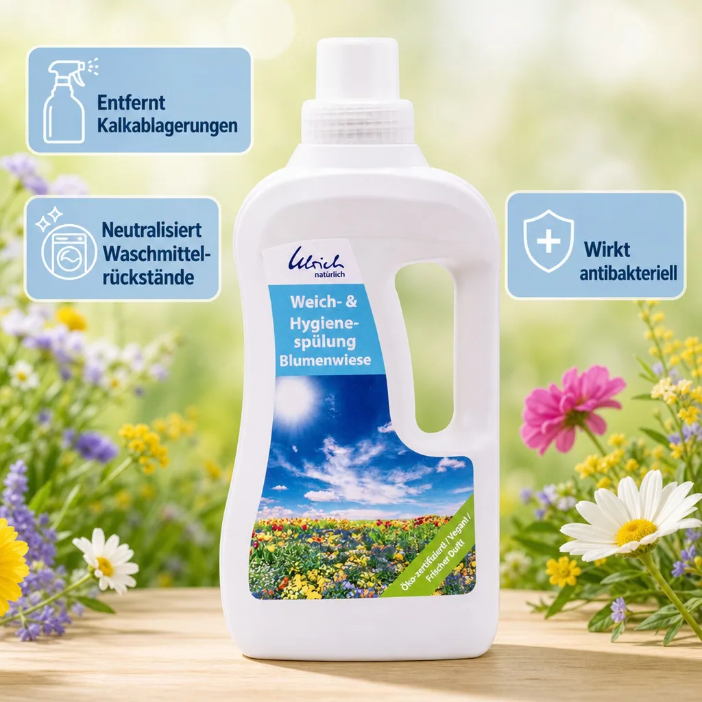 ULRICH natürlich Weich und Hygienespülung 1 Liter Blumenwiese