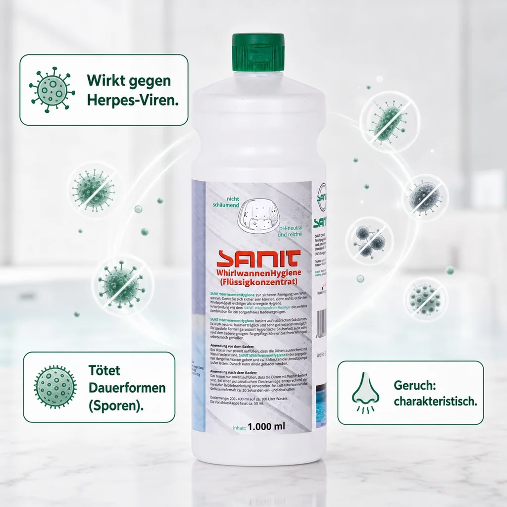 SANIT WhirlwannenHygiene 1000 ml Flüssigkeitskonzentrat