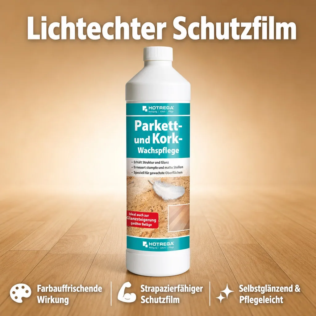 HOTREGA Parkett- und Kork Wachspflege 1 Liter Konzentrat