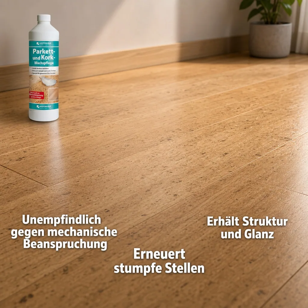 HOTREGA Parkett- und Kork Wachspflege 1 Liter Konzentrat