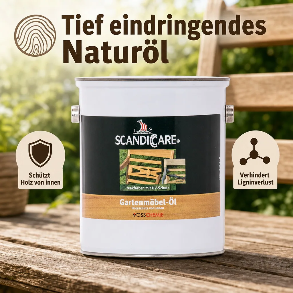 SC SCANDICCARE Gartenmöbelöl 3 Liter mit UV-Schutz
