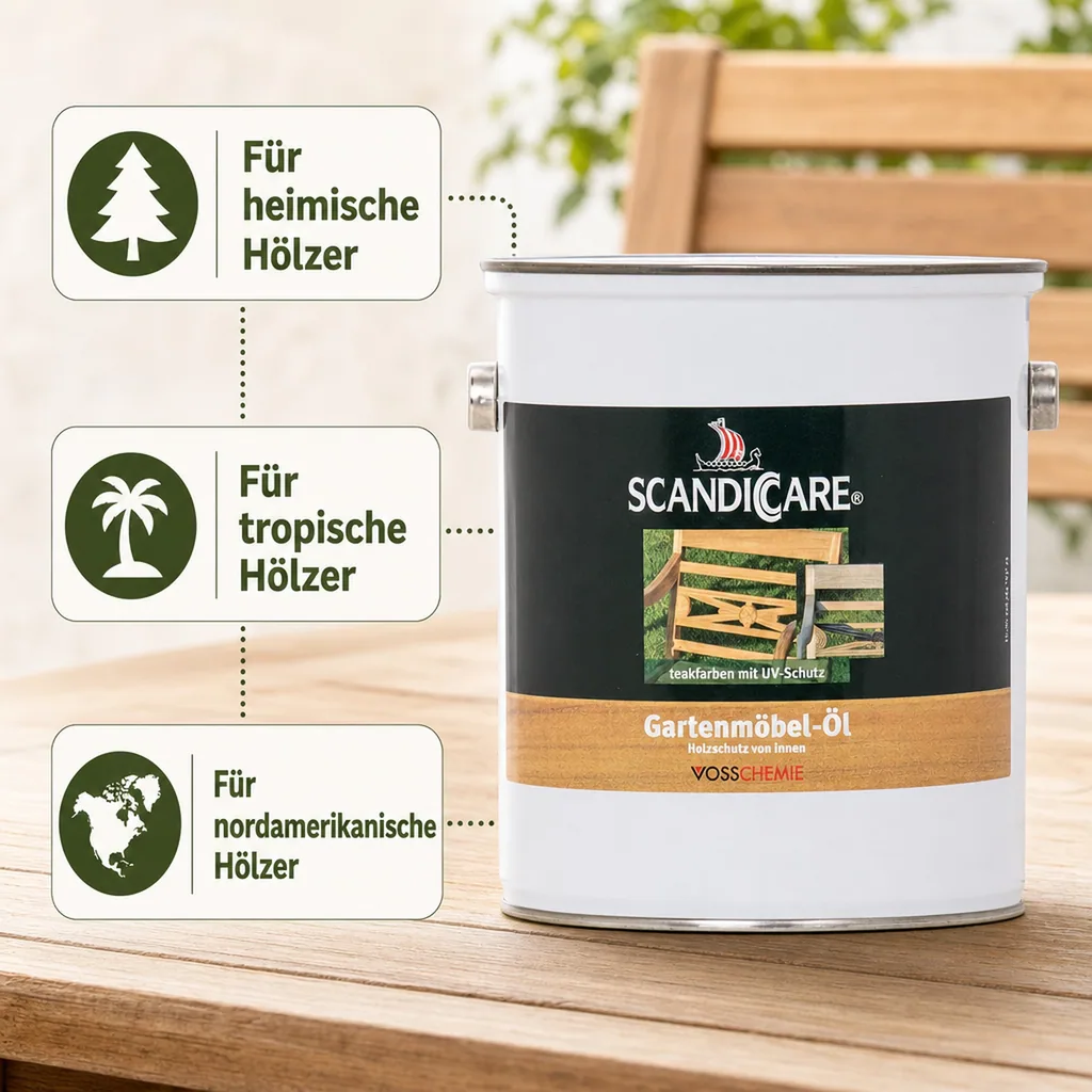 SC SCANDICCARE Gartenmöbelöl 3 Liter mit UV-Schutz
