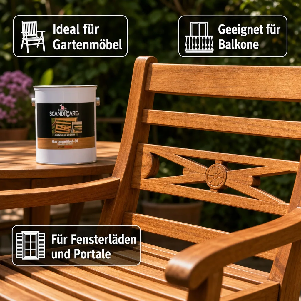 SC SCANDICCARE Gartenmöbelöl 3 Liter mit UV-Schutz