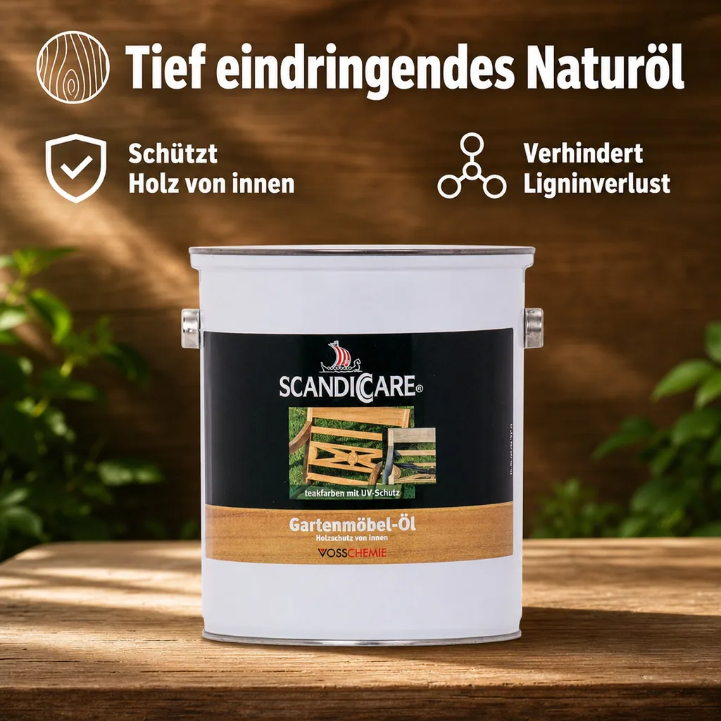 SC SCANDICCARE Gartenmöbelöl 3 Liter mit UV-Schutz