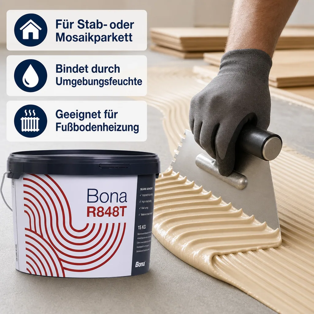 BONA R 848T Parkettkleber 15 kg Silan-Klebstoff lösemittelfrei