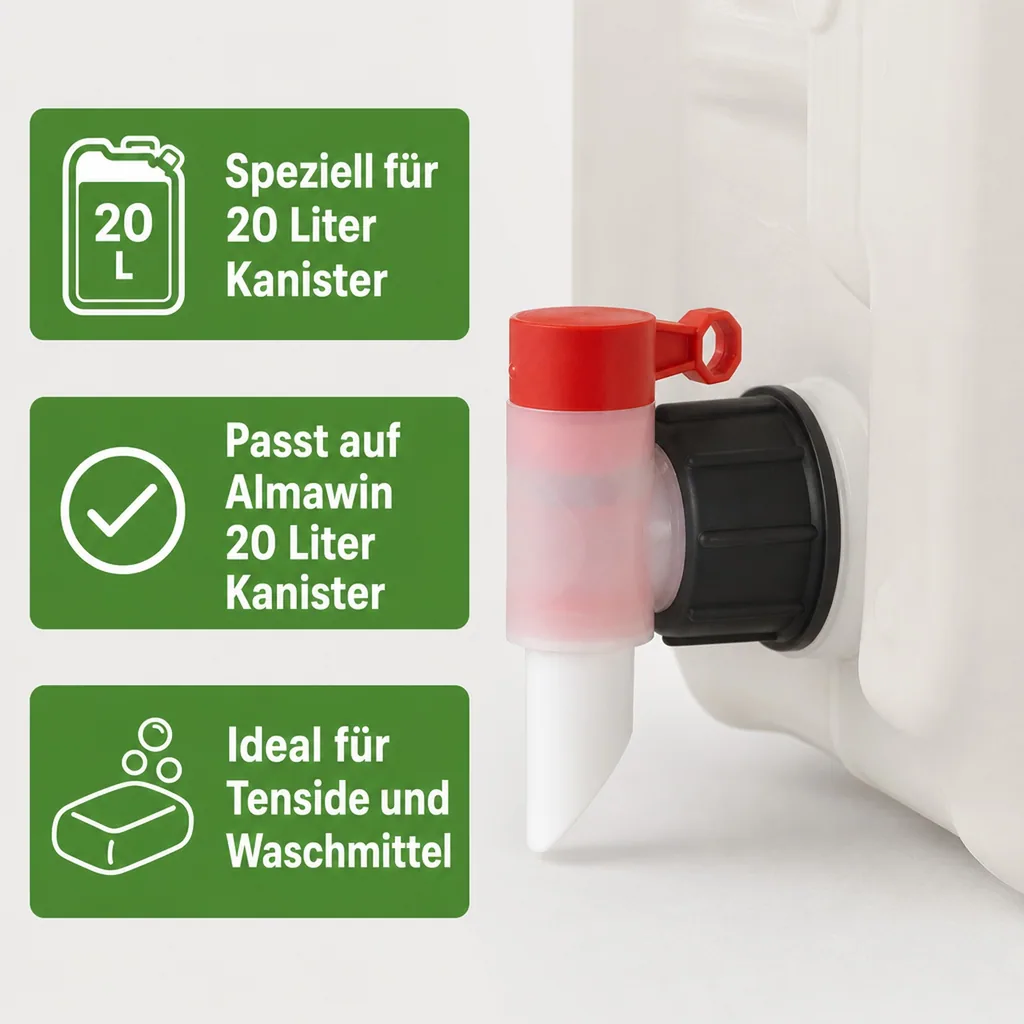 ALMAWIN Auslaufhahn für 20 Liter Kanister