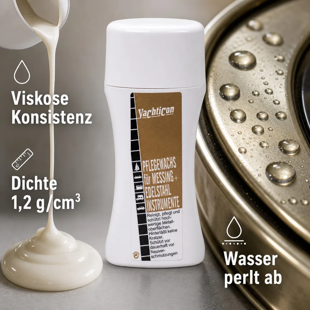 YACHTICON Pflegewachs für Messing + Edelstahl Instrumente 250 ml