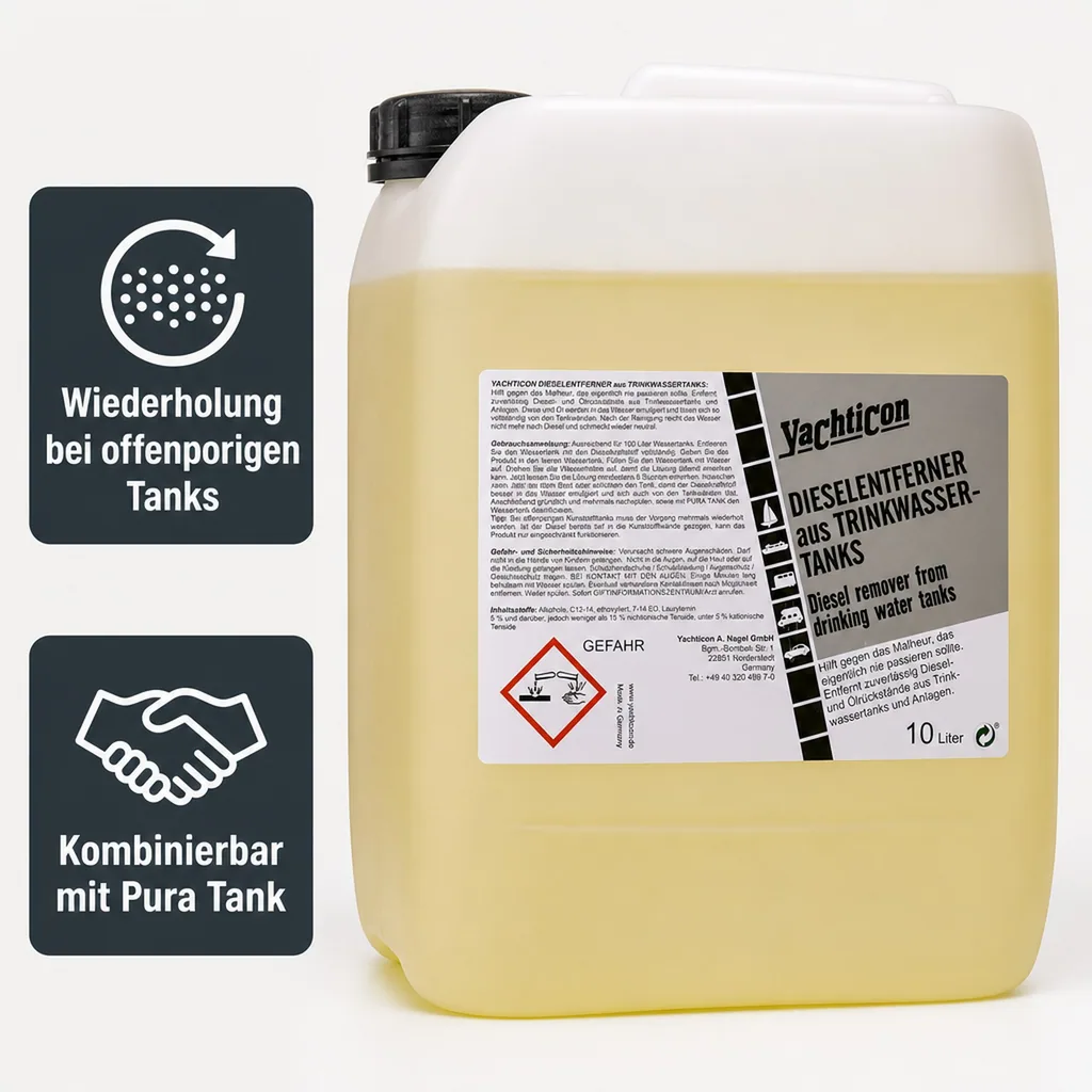 YACHTICON Dieselentferner 10 Liter für Trinkwassertanks