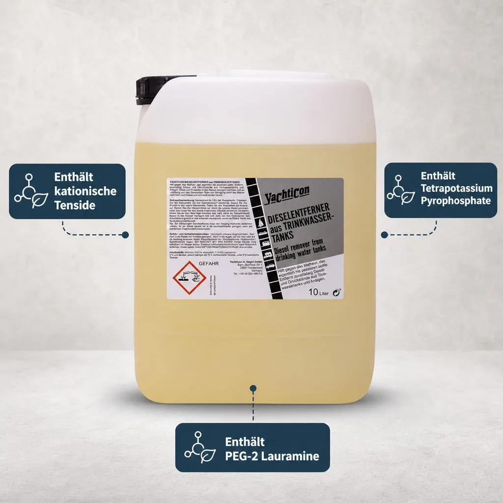 YACHTICON Dieselentferner 10 Liter für Trinkwassertanks